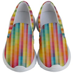 Background Colorful Abstract Kid s Lightweight Slip Ons