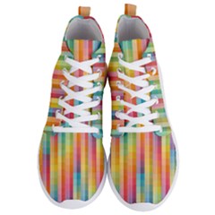 Background Colorful Abstract Men s Lightweight High Top Sneakers