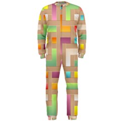 Abstract Background Colorful Onepiece Jumpsuit (men)  by Nexatart