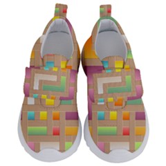 Abstract Background Colorful Velcro Strap Shoes