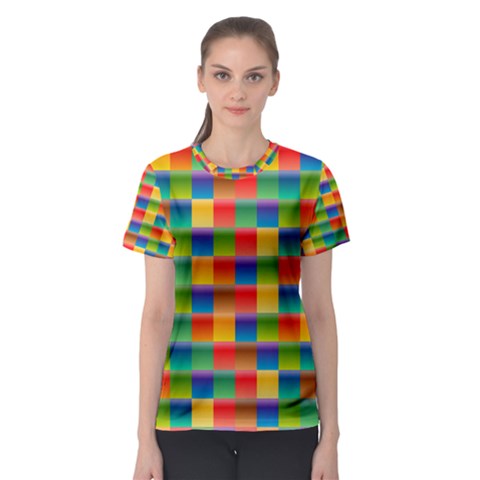 Background Colorful Abstract Women s Sport Mesh Tee by Nexatart