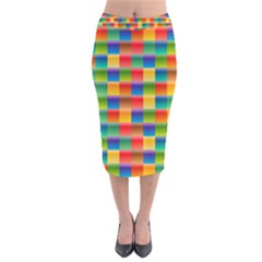 Background Colorful Abstract Velvet Midi Pencil Skirt by Nexatart