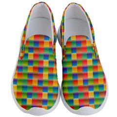 Background Colorful Abstract Men s Lightweight Slip Ons by Nexatart