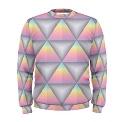 Background Colorful Triangle Men s Sweatshirt by Nexatart