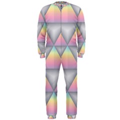 Background Colorful Triangle Onepiece Jumpsuit (men)  by Nexatart