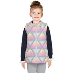 Background Colorful Triangle Kid s Hooded Puffer Vest by Nexatart