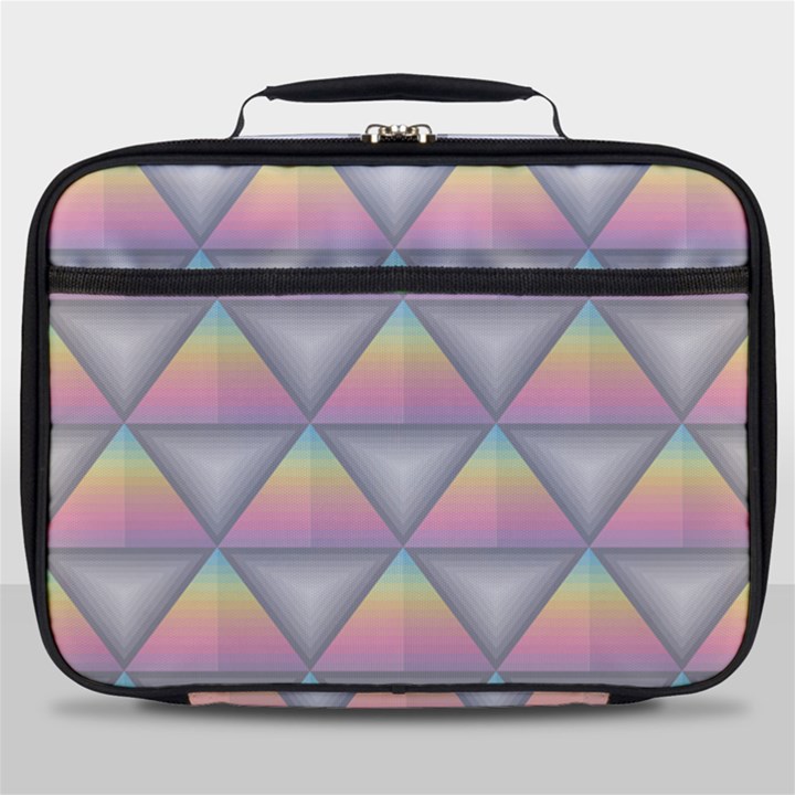 Background Colorful Triangle Full Print Lunch Bag