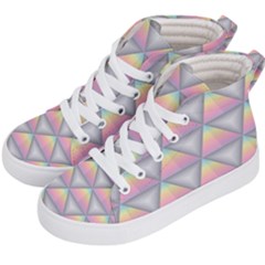 Background Colorful Triangle Kid s Hi-top Skate Sneakers by Nexatart