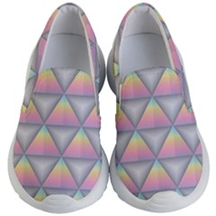 Background Colorful Triangle Kid s Lightweight Slip Ons by Nexatart