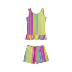 Background Colorful Abstract Kid s Boyleg Swimsuit