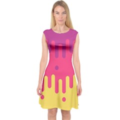 Background Image Capsleeve Midi Dress by Nexatart