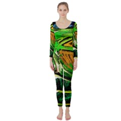 Lillies In The Terracota Vase 5 Long Sleeve Catsuit by bestdesignintheworld