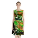 Lillies In The Terracota Vase 5 Sleeveless Waist Tie Chiffon Dress View1