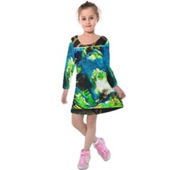 Avocado Kids  Long Sleeve Velvet Dress by bestdesignintheworld