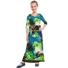 Avocado Kids  Quarter Sleeve Maxi Dress by bestdesignintheworld