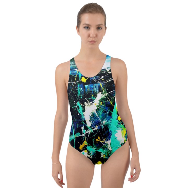 brain reflections Cut-Out Back One Piece Swimsuit