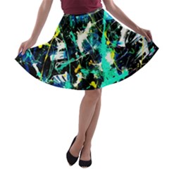 Brain Reflections A-line Skater Skirt by bestdesignintheworld