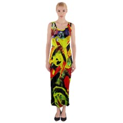 437241213103536 - Bread And Fish Fitted Maxi Dress by bestdesignintheworld