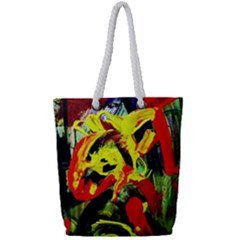 437241213103536 - Bread And Fish Full Print Rope Handle Tote (small) by bestdesignintheworld