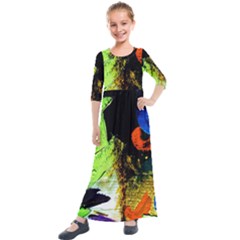 I Wonder-2 Kids  Quarter Sleeve Maxi Dress by bestdesignintheworld