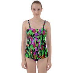 Spring Ornaments-2 Twist Front Tankini Set by bestdesignintheworld