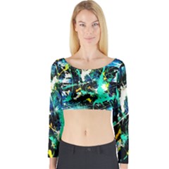 Brain Reflections 1 Long Sleeve Crop Top by bestdesignintheworld