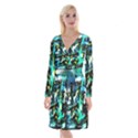 Brain Reflections 1 Long Sleeve Velvet Front Wrap Dress View1