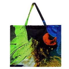 I Wonder 2 Zipper Large Tote Bag by bestdesignintheworld