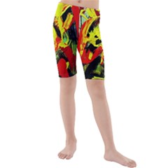 Fish And Bread-1/1 Kids  Mid Length Swim Shorts by bestdesignintheworld