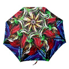 Lillies In The Terracotta Vase 3 Folding Umbrellas by bestdesignintheworld