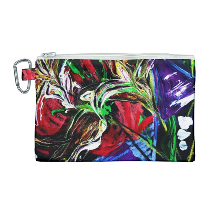 Lillies In The Terracotta Vase 3 Canvas Cosmetic Bag (Large)