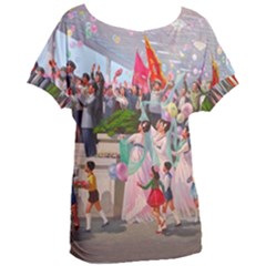 North  Korea - Propaganda Women s Oversized Tee by Valentinaart