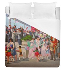 North  Korea - Propaganda Duvet Cover (queen Size) by Valentinaart