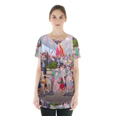 North  Korea - Propaganda Skirt Hem Sports Top by Valentinaart