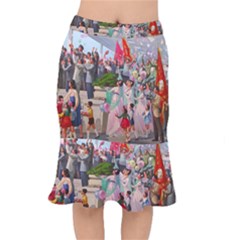 North  Korea - Propaganda Mermaid Skirt by Valentinaart