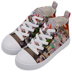 North  Korea - Propaganda Kid s Mid-top Canvas Sneakers by Valentinaart