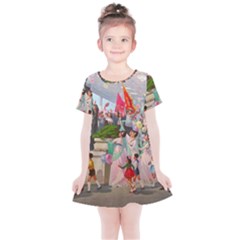 North  Korea - Propaganda Kids  Simple Cotton Dress by Valentinaart