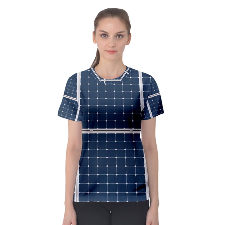 Solar Power Panel Women s Sport Mesh Tee