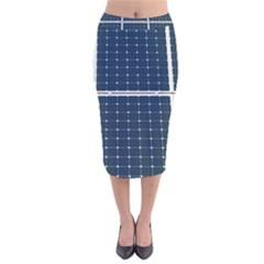 Solar Power Panel Velvet Midi Pencil Skirt by FunnyCow