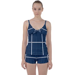 Solar Power Panel Tie Front Two Piece Tankini by FunnyCow