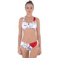 Singing Heart Criss Cross Bikini Set by FunnyCow