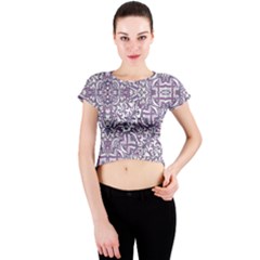 Colorful Intricate Tribal Pattern Crew Neck Crop Top by dflcprints