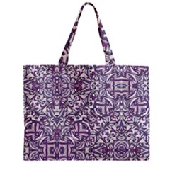 Colorful Intricate Tribal Pattern Zipper Mini Tote Bag by dflcprints