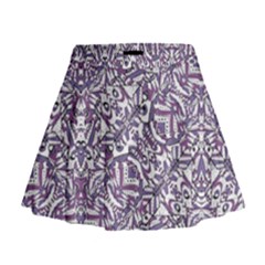 Colorful Intricate Tribal Pattern Mini Flare Skirt by dflcprints