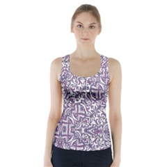 Colorful Intricate Tribal Pattern Racer Back Sports Top by dflcprints