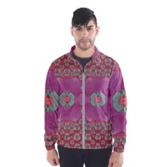 Fantasy Flowers In Everything That Is Around Us In A Free Environment Windbreaker (men)