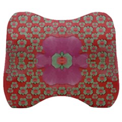 Fantasy Flowers In Everything That Is Around Us In A Free Environment Velour Head Support Cushion by pepitasart