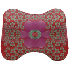 Fantasy Flowers In Everything That Is Around Us In A Free Environment Head Support Cushion by pepitasart