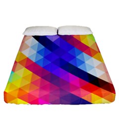 Abstract Background Colorful Pattern Fitted Sheet (queen Size) by Nexatart