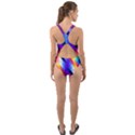 Abstract Background Colorful Pattern Cut-Out Back One Piece Swimsuit View2